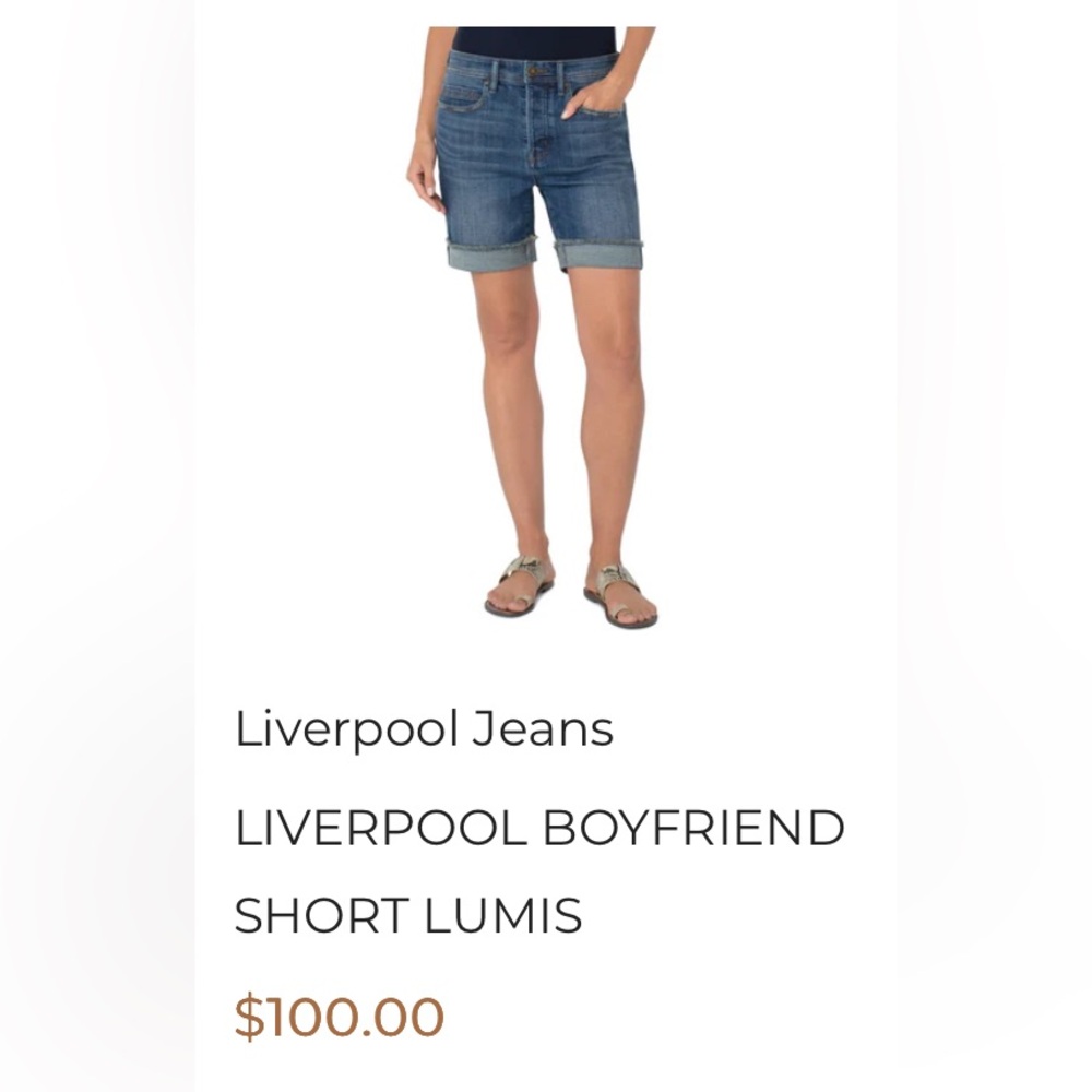 NWT Liverpool Boyfriend Denim Shorts